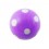 Acrylic UV Hand Painted White/Purple Star Barbell Ball