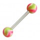 Piercing Langue Acrylique Crème Glacée Rose / Vert