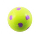 Boule de Piercing Acrylique Points Peinte à la Main Violet / Vert