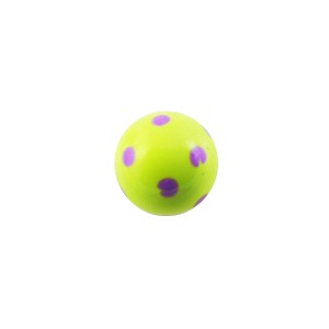 Bola de Piercing Acrílico Puntos Peinte à la Mano Púrpura / Verde