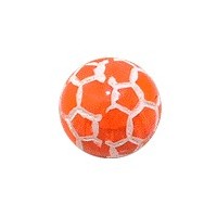 Transparent Orange Acrylic Cracked Orb Piercing Ball