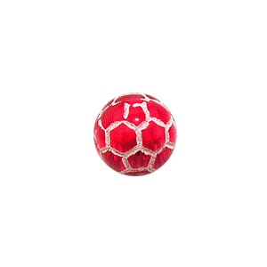 Transparent Red Acrylic Cracked Orb Piercing Ball