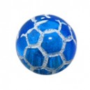 Transparent Dark Blue Acrylic Cracked Orb Piercing Ball