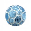 Boule Piercing Acrylique Orbe Craquelée Bleue Clair Transparente