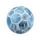 Boule Acrylique Orbe Craquelée Bleue Clair Transparente