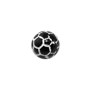 Black Acrylic Cracked Orb Piercing Ball