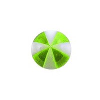 Piercing Kugel Acryl Ball 8 Flächen Grün