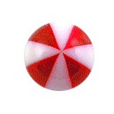Red 8 Faces Ball Acrylic UV Piercing Only Ball