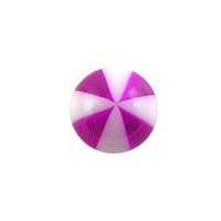 Purple 8 Faces Ball Acrylic UV Piercing Only Ball