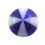 Piercing Kugel Acryl Ball 8 Flächen Blau