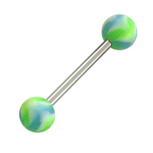 Zungenpiercing Acryl Eiscreme Grün / Blau