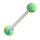 Piercing Lengua barato Acrílico Ice Helado Verde / Azul