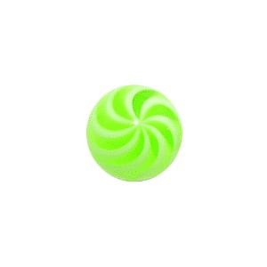 Bola Piercing Acrílico Espiral Blanco / Verde