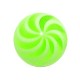 Boule Piercing Acrylique Spirale Blanc / Vert