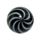 White/Black Twisted Acrylic UV Piercing Only Ball