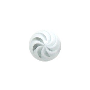 Boule Piercing Acrylique Spirale Blanc / Transparent
