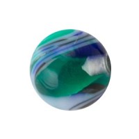 Boule Piercing Acrylique Vortex Bleu / Vert