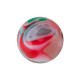 Boule Piercing Acrylique Vortex Vert / Rouge