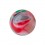 Green/Red Acrylic Vortex Piercing Ball