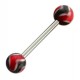 Zungenpiercing Acryl Eiscreme Schwarz / Rot