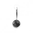 Transparent Acrylic Belly Bar Navel Button Ring w/ Spiral