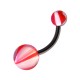 Red Candy Acrylic Belly Bar Navel Button Ring