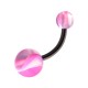 Pink Candy Acrylic Belly Bar Navel Button Ring