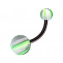 Green Candy Acrylic Belly Bar Navel Button Ring