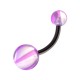 Purple Candy Acrylic Belly Bar Navel Button Ring