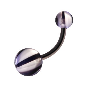 Black Candy Acrylic Belly Bar Navel Button Ring