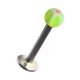 Labret Acrylique Etoile & Fleur Vert / Rose