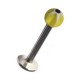 Labret Acrylique Etoile & Fleur Jaune / Noir