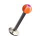 Labret Acrylique Etoile & Fleur Orange / Violet