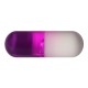 Einzelne Piercing-Kapsel Acryl UV Lila / Wei&szlig;