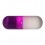 Capsule de Piercing Acrylique UV Seule Violet / Blanc