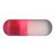 Einzelne Piercing-Kapsel Acryl UV Rosa / Weiß