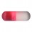 Einzelne Piercing-Kapsel Acryl UV Rosa / Wei&szlig;
