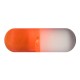 Einzelne Piercing-Kapsel Acryl UV Orange / Weiß