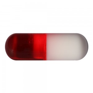Red/White UV Acrylic Only Capsule for Piercing