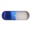Nur Piercing Kapsel Acryl UV Hellblau / Weiß