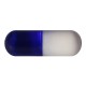 Einzelne Piercing-Kapsel Acryl UV Dunkelblau / Wei&szlig;