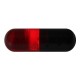 Einzelne Piercing-Kapsel Acryl UV Rot / Schwarz