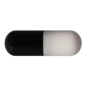 Einzelne Piercing-Kapsel Acryl UV Schwarz / Weiß