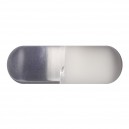 Einzelne Piercing-Kapsel Acryl UV Transparent / Weiß