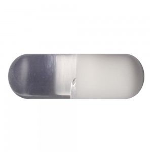 Einzelne Piercing-Kapsel Acryl UV Transparent / Wei&szlig;