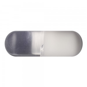 Nur Piercing Kapsel Acryl UV Transparent / Weiß