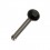 Gerader Nasenpiercing-Pin Chirurgenstahl Strassstein Schwarz