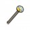 Gerader Nasenpiercing-Pin Chirurgenstahl Strassstein Mehrfarbig