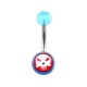 Nombril Acrylique Transparent Bleu Clair The Punisher
