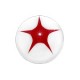 Acrylic UV Body Piercing Ball with Red / White Star